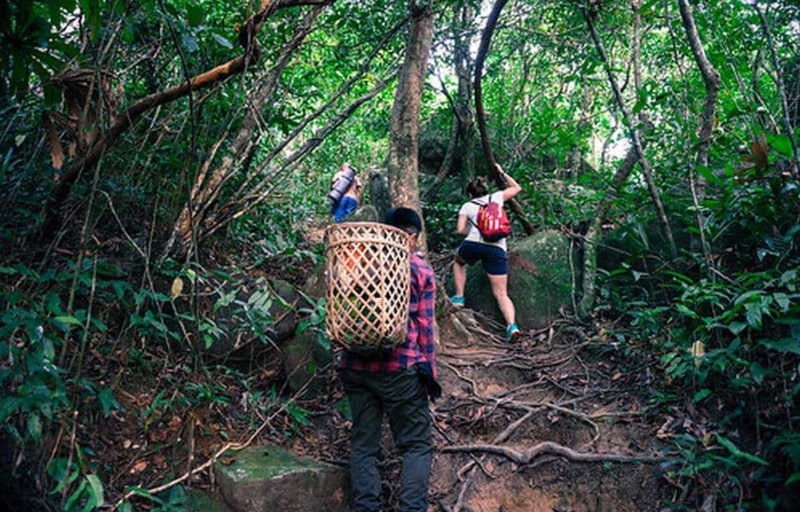 Trekking in the valley.