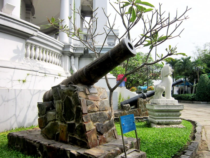 The museum’s outdoor cannon collection