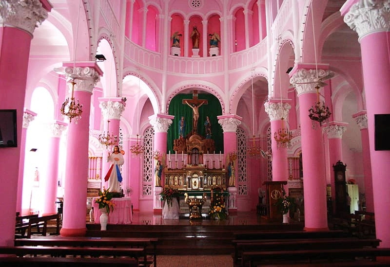The breathtaking interior of Tan Dinh Church