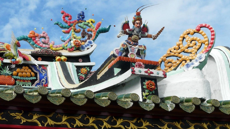The dome architecture has a distinctly Chinese style